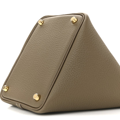 Hermes Taurillon Clemence Picotin Lock 18 PM Etoupe 10 of 11