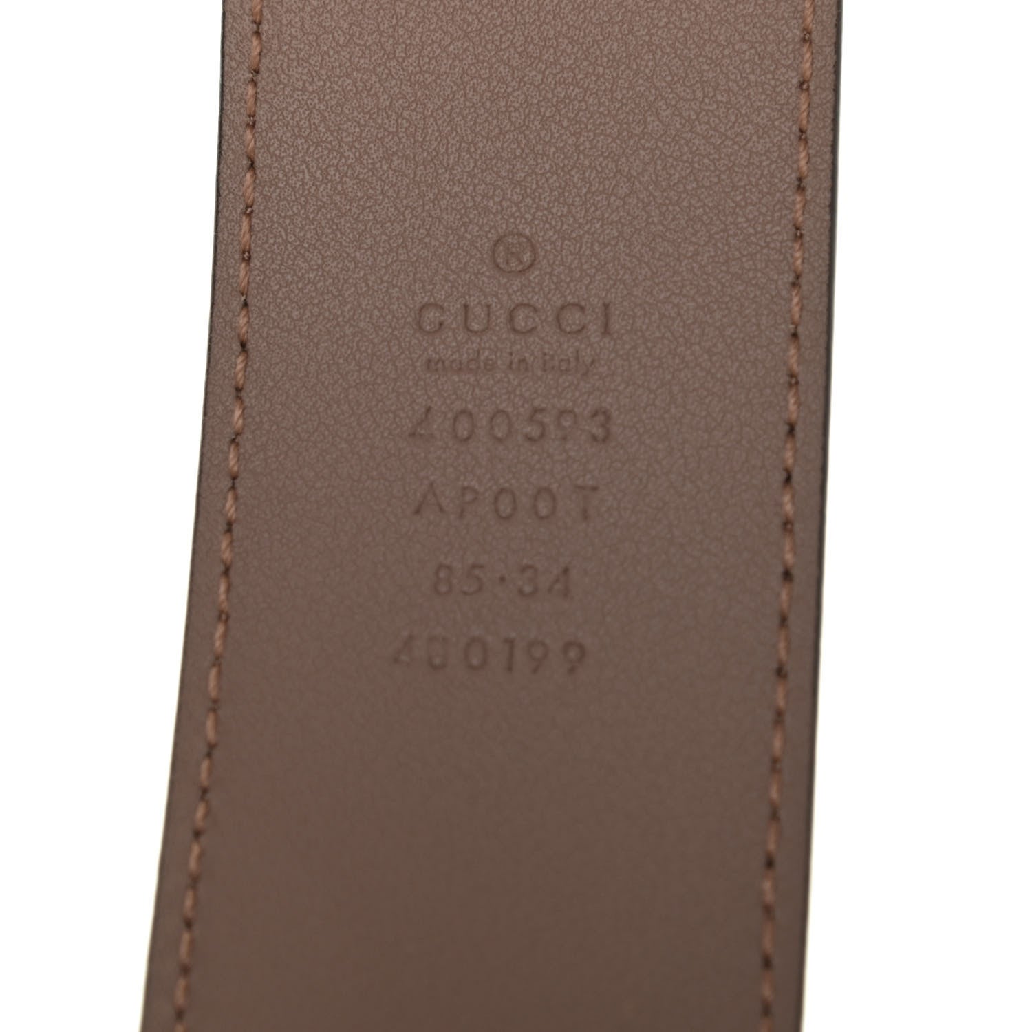 Gucci Calfskin Double G 40mm Belt 85 34 Porcelain Rose 5 of 5