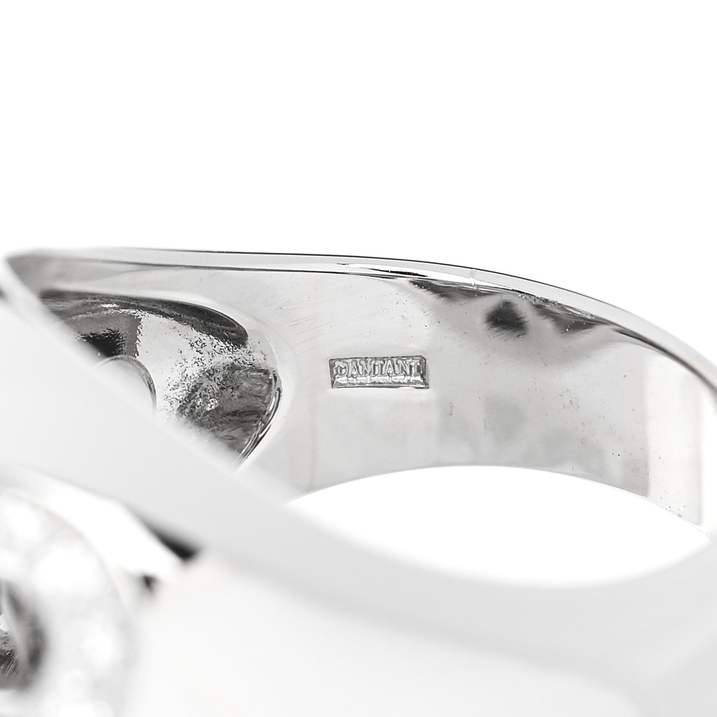 18K White Gold Diamond Infinity Dome Ring 55 7.25