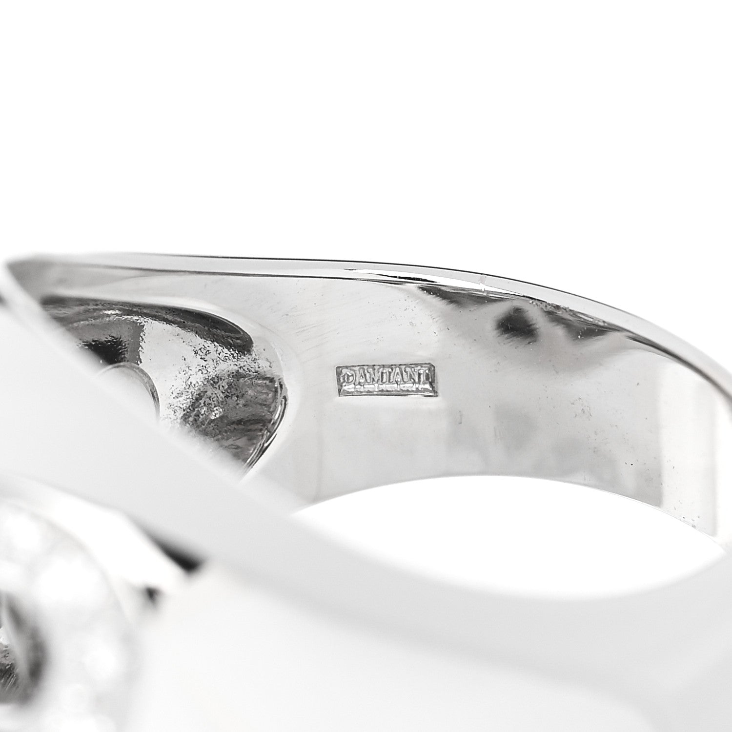 Damiani 18K White Gold Diamond Infinity Dome Ring 55 7.25 7 of 7