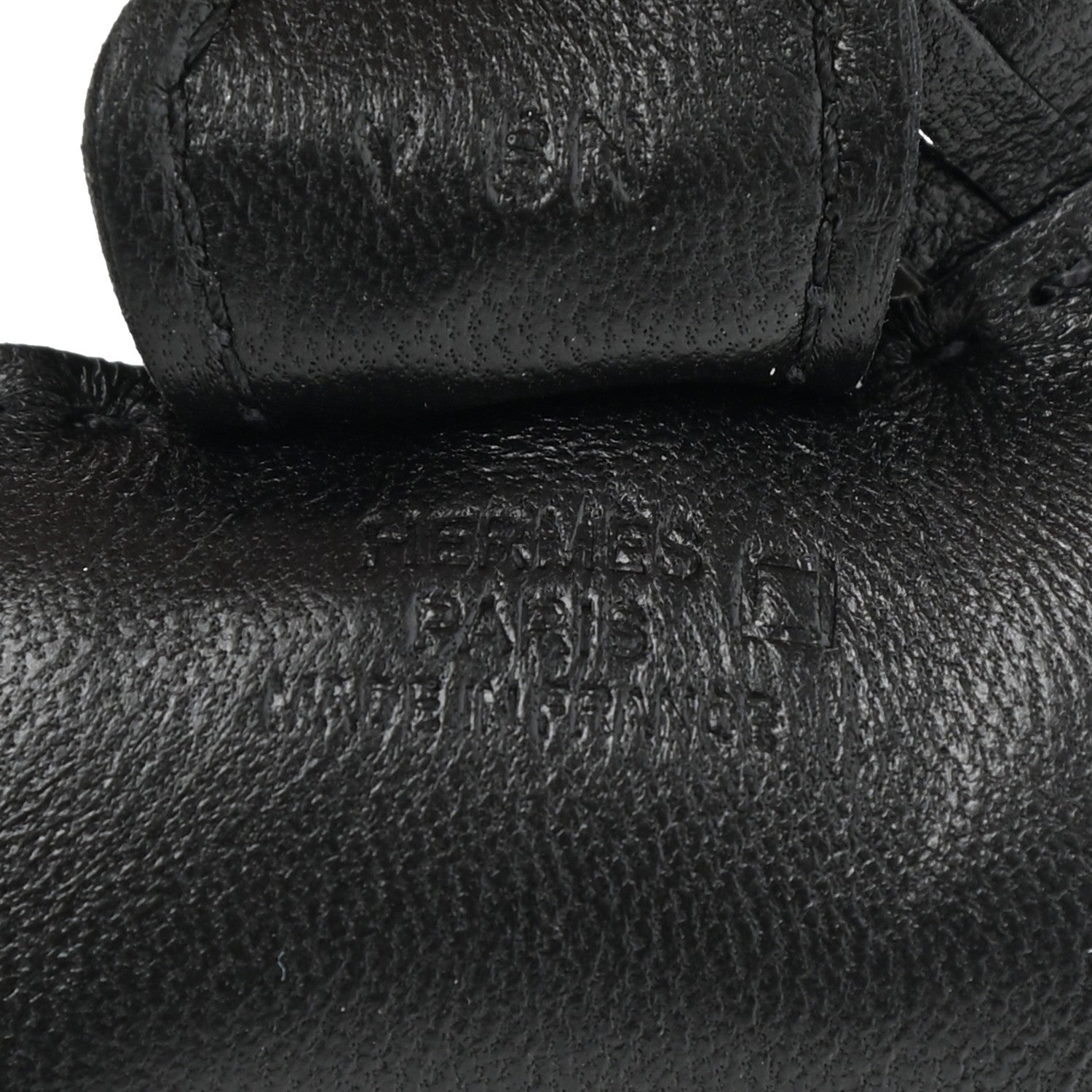 Hermes Milo Lambskin Matte Alligator Touch Grigri Rodeo Horse Bag Charm PM So Black 3 of 4