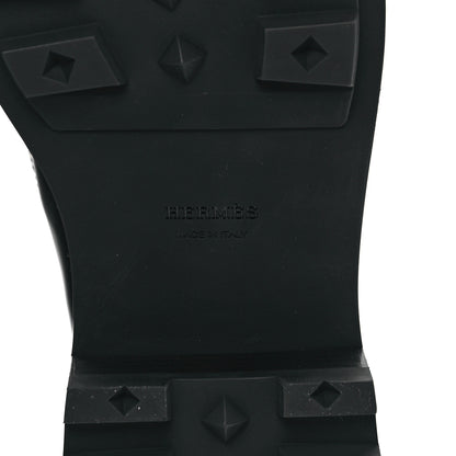 Hermes Glossed Calfskin Funk Ankle Boots 38.5 Black 13 of 20