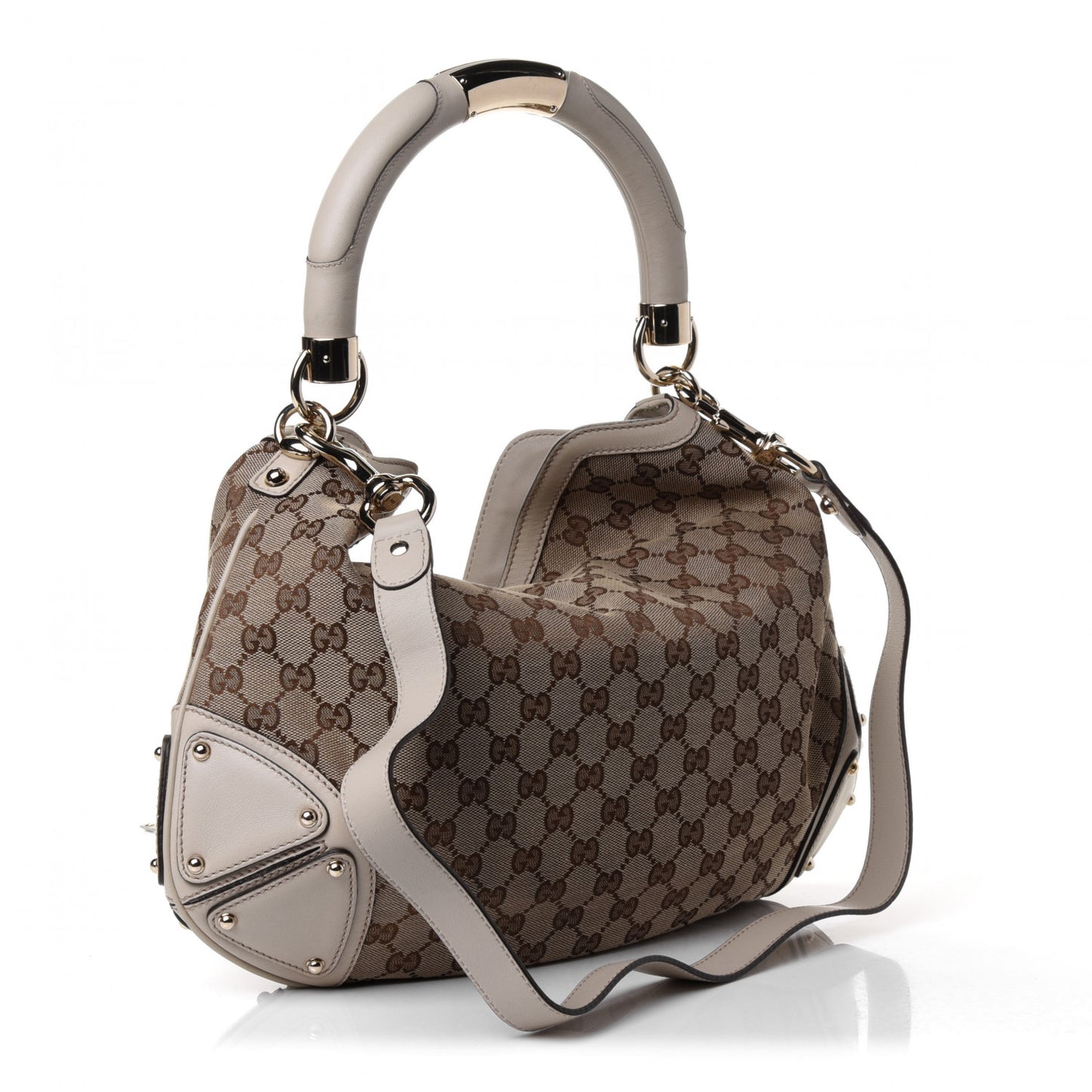 Monogram Medium Indy Top Handle Bag Off White