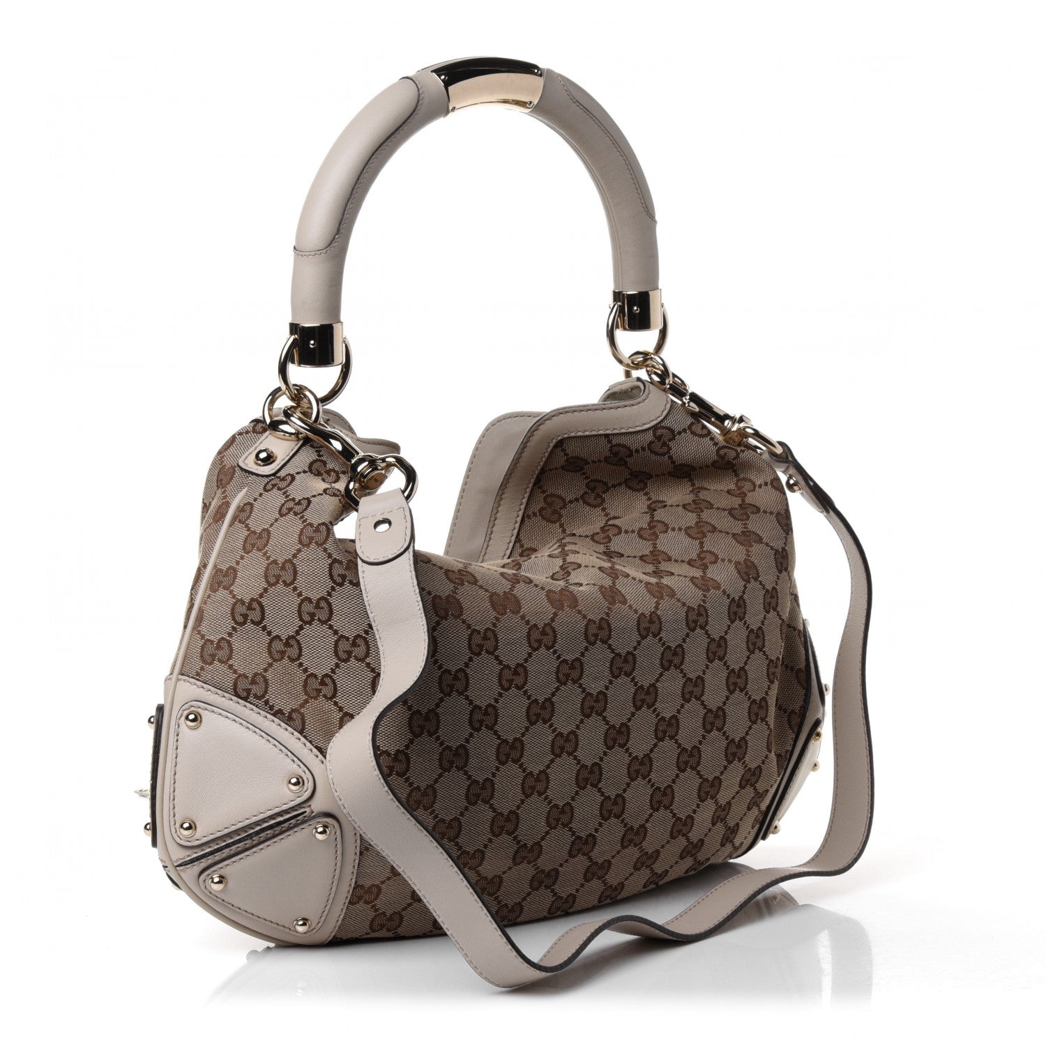Gucci Monogram Medium Indy Top Handle Bag Off White 2 of 4
