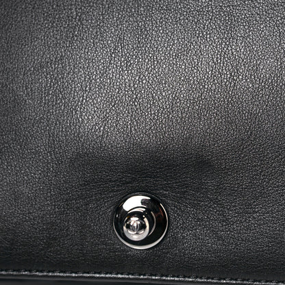 Chanel Calfskin Woven Medium Boy Reverso Flap Black 8 of 11