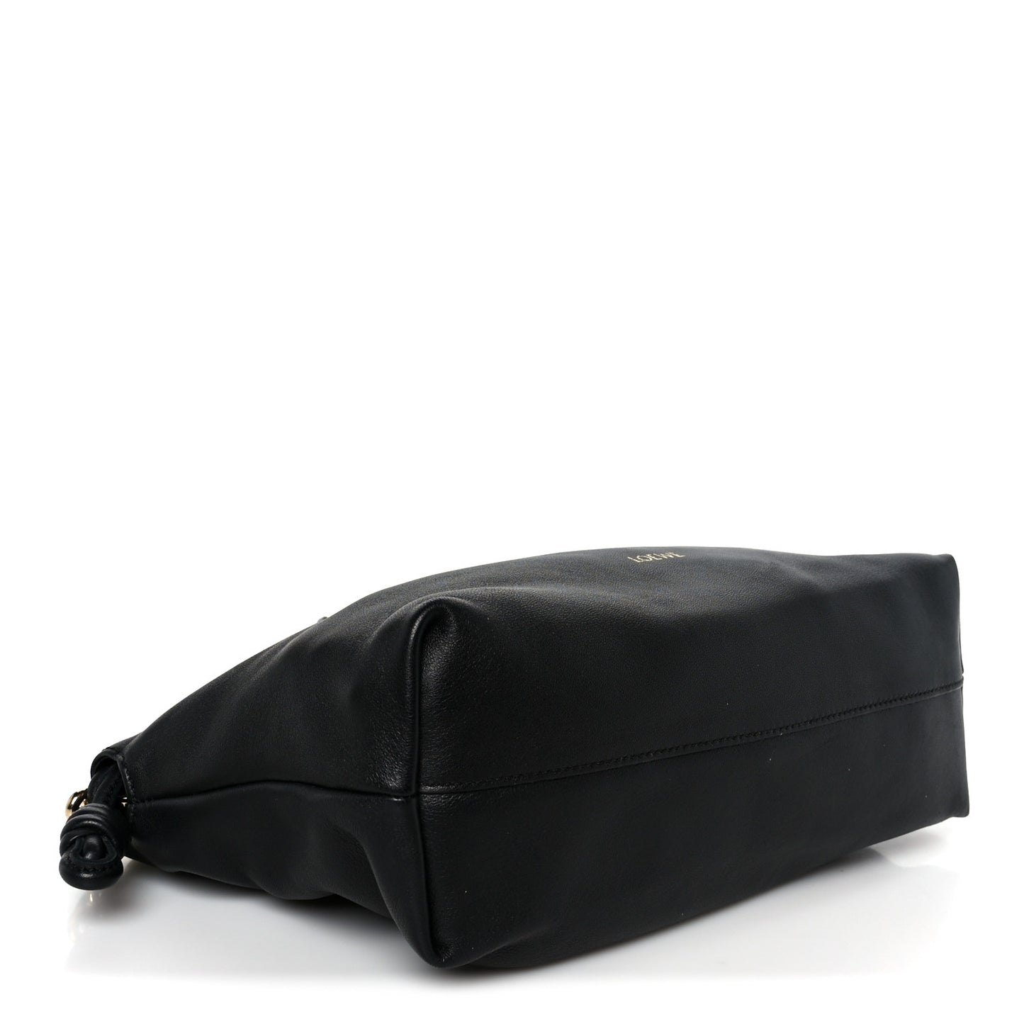 Mellow Nappa Medium Donut Chain Flamenco Knot Clutch Black