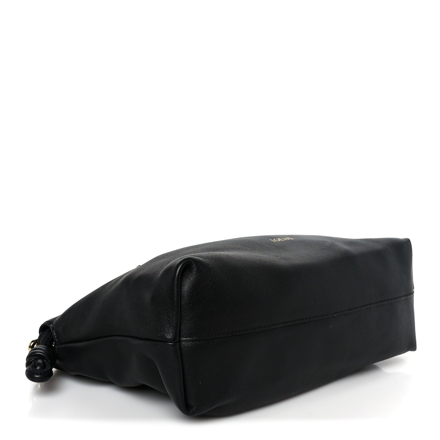 Loewe Mellow Nappa Medium Donut Chain Flamenco Knot Clutch Black 4 of 10