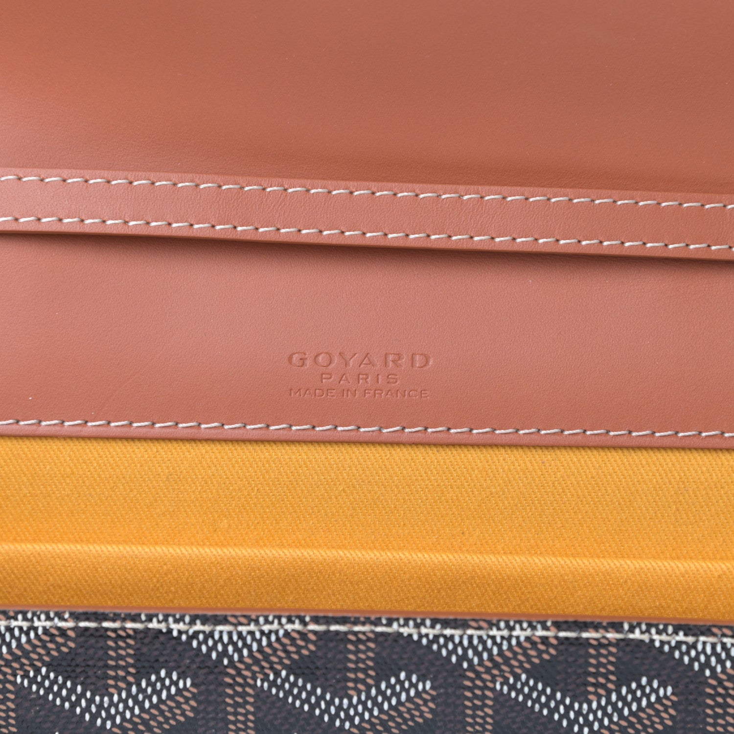 Goyard Goyardine Monte Carlo Bois Clutch With Strap Black Gold 6 of 11
