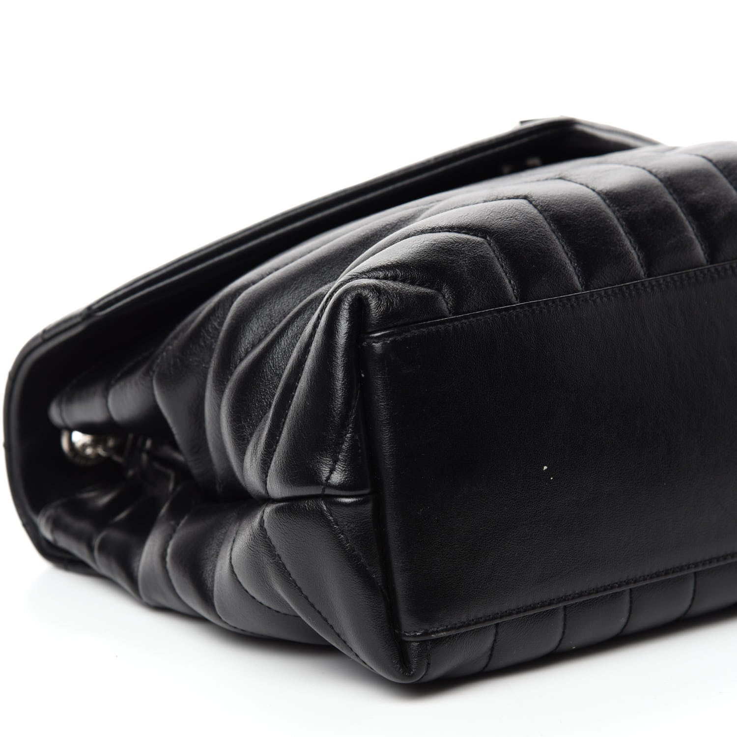 Saint Laurent Calfskin Y Quilted Monogram Medium Loulou Chain Satchel Black 6 of 12