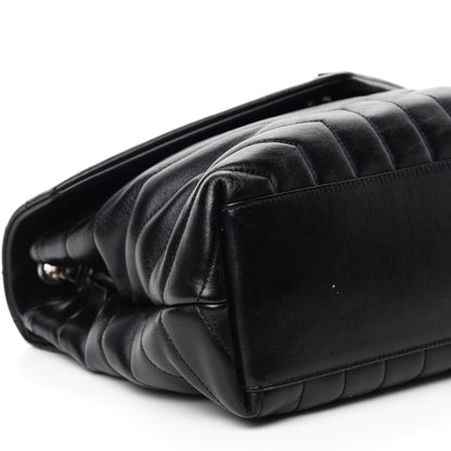 Saint Laurent Calfskin Y Quilted Monogram Medium Loulou Chain Satchel Black 6 of 12