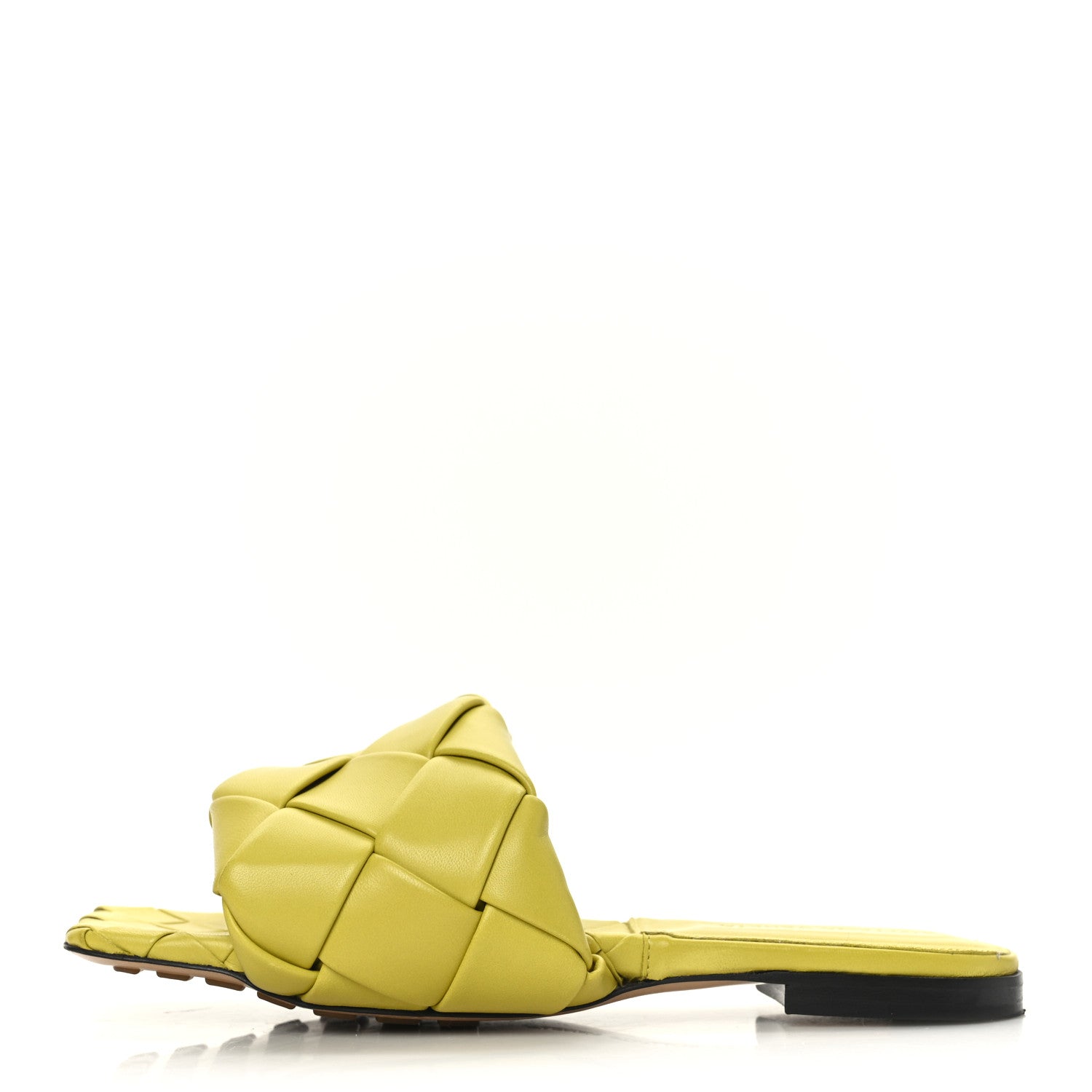 Bottega Veneta Nappa Maxi Intrecciato Lido Flat Sandals 37 Kiwi 1 of 8