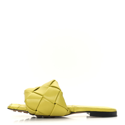 Bottega Veneta Nappa Maxi Intrecciato Lido Flat Sandals 37 Kiwi 1 of 8