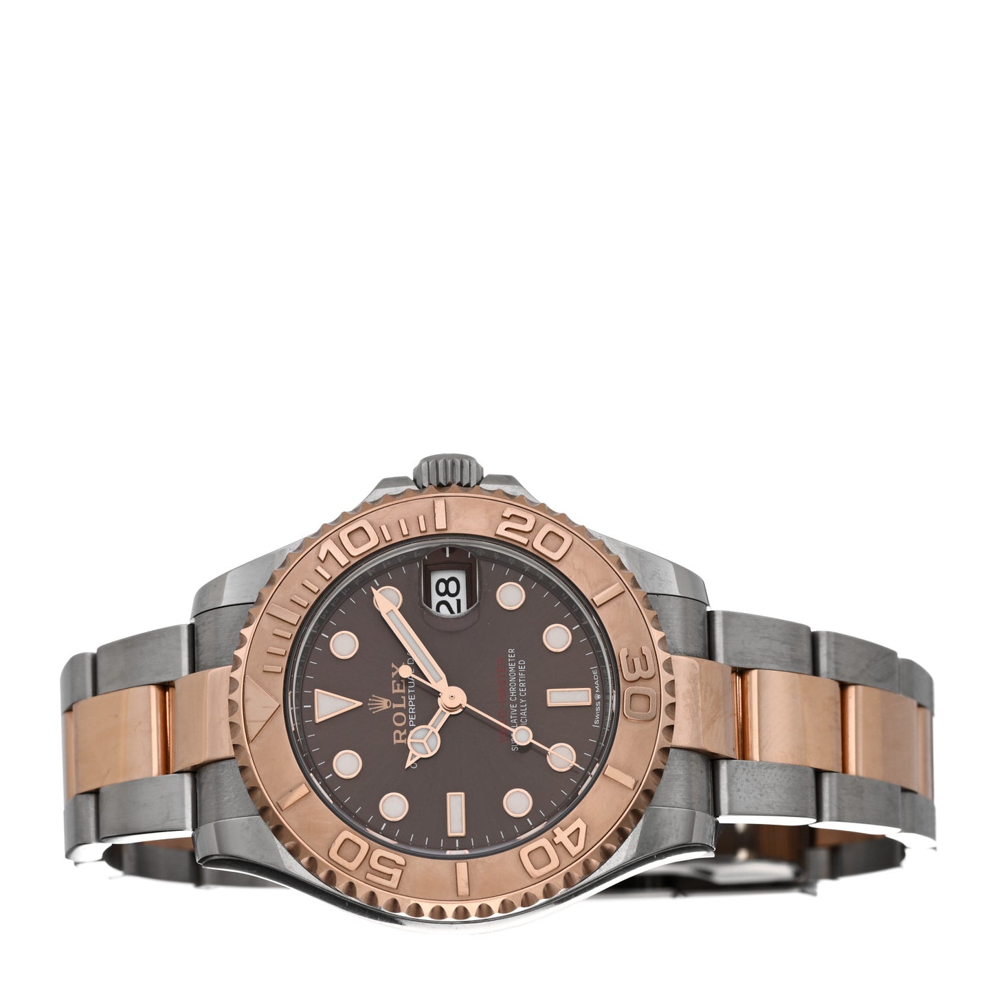Stainless Steel 18K Everose Gold 37mm Yacht-Master Watch Chocolate 268621