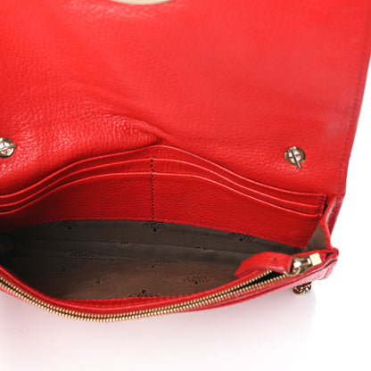 Mulberry Grainy Print Valentines Heart Bayswater Clutch Wallet Tomato Red 5 of 9