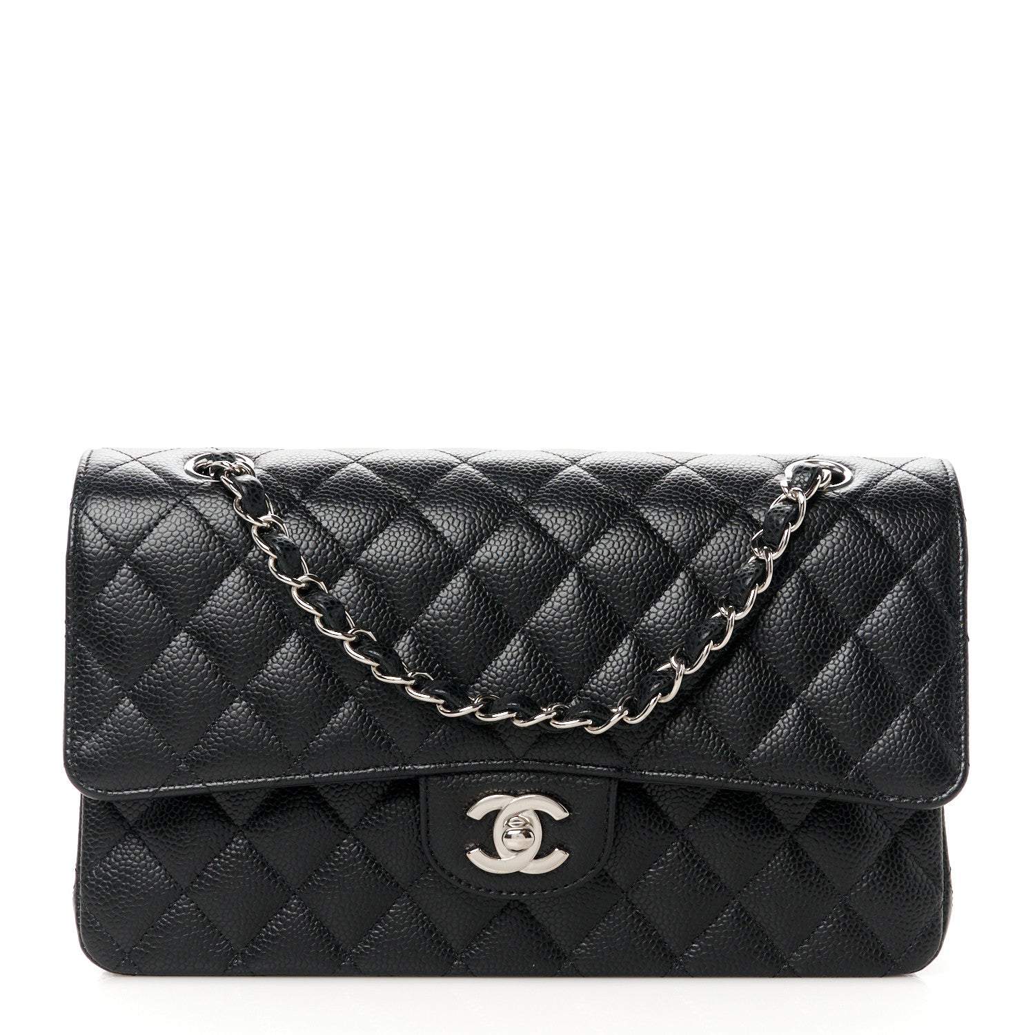 Chanel Caviar Quilted Medium Double Flap Black 1 of 12