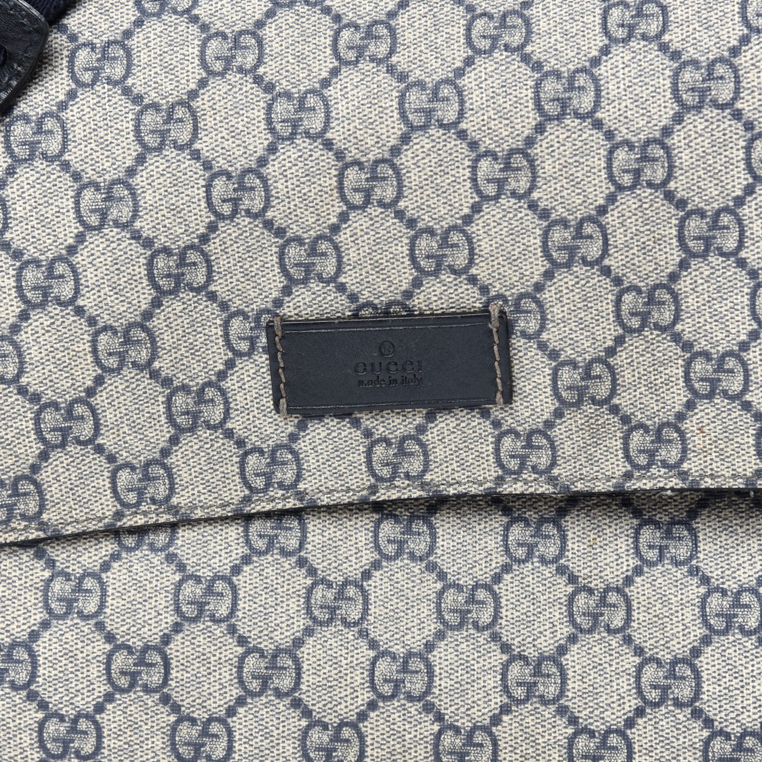 Gucci GG Plus Monogram Messenger Diaper Bag Navy 10 of 10