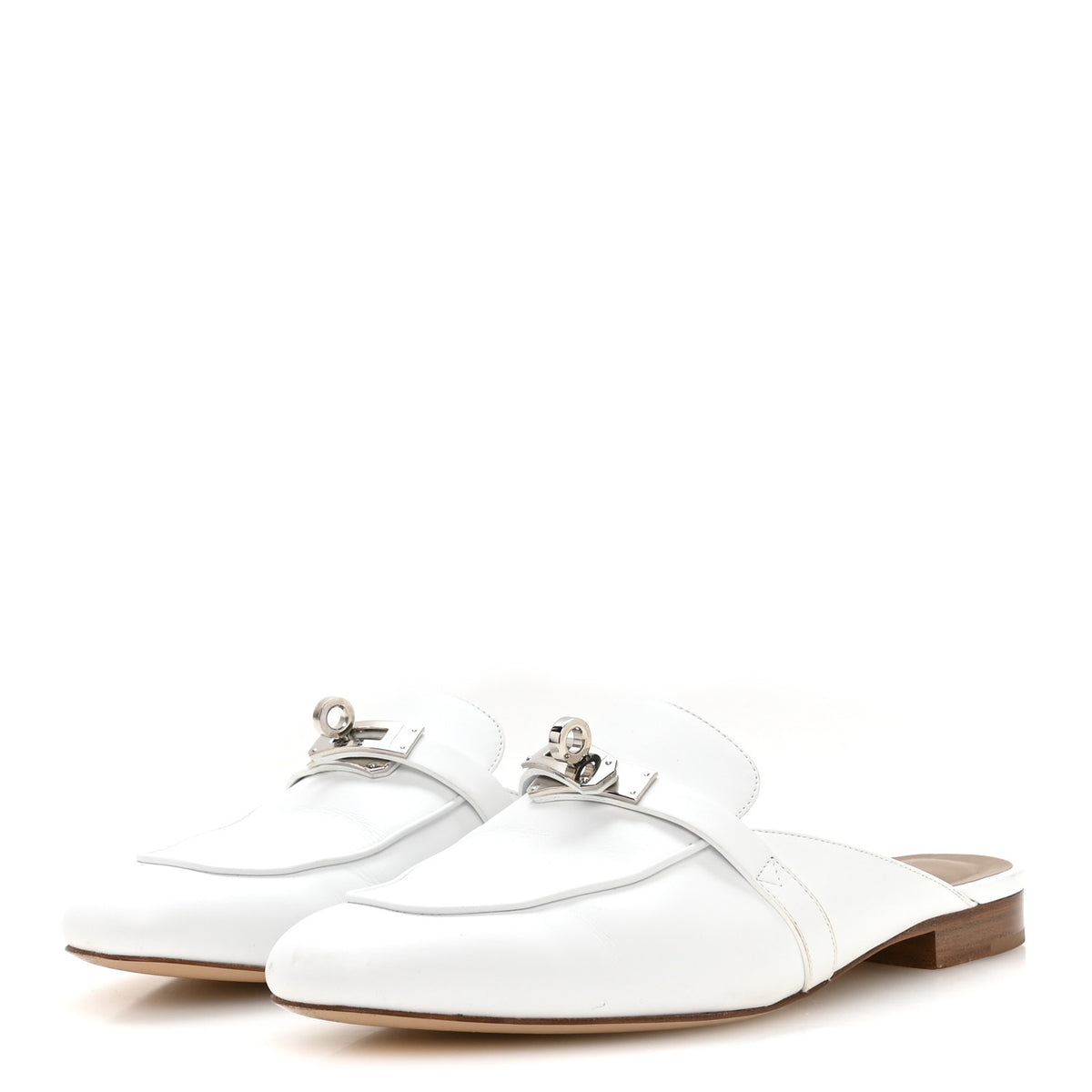 Calfskin Oz Mules 37 White