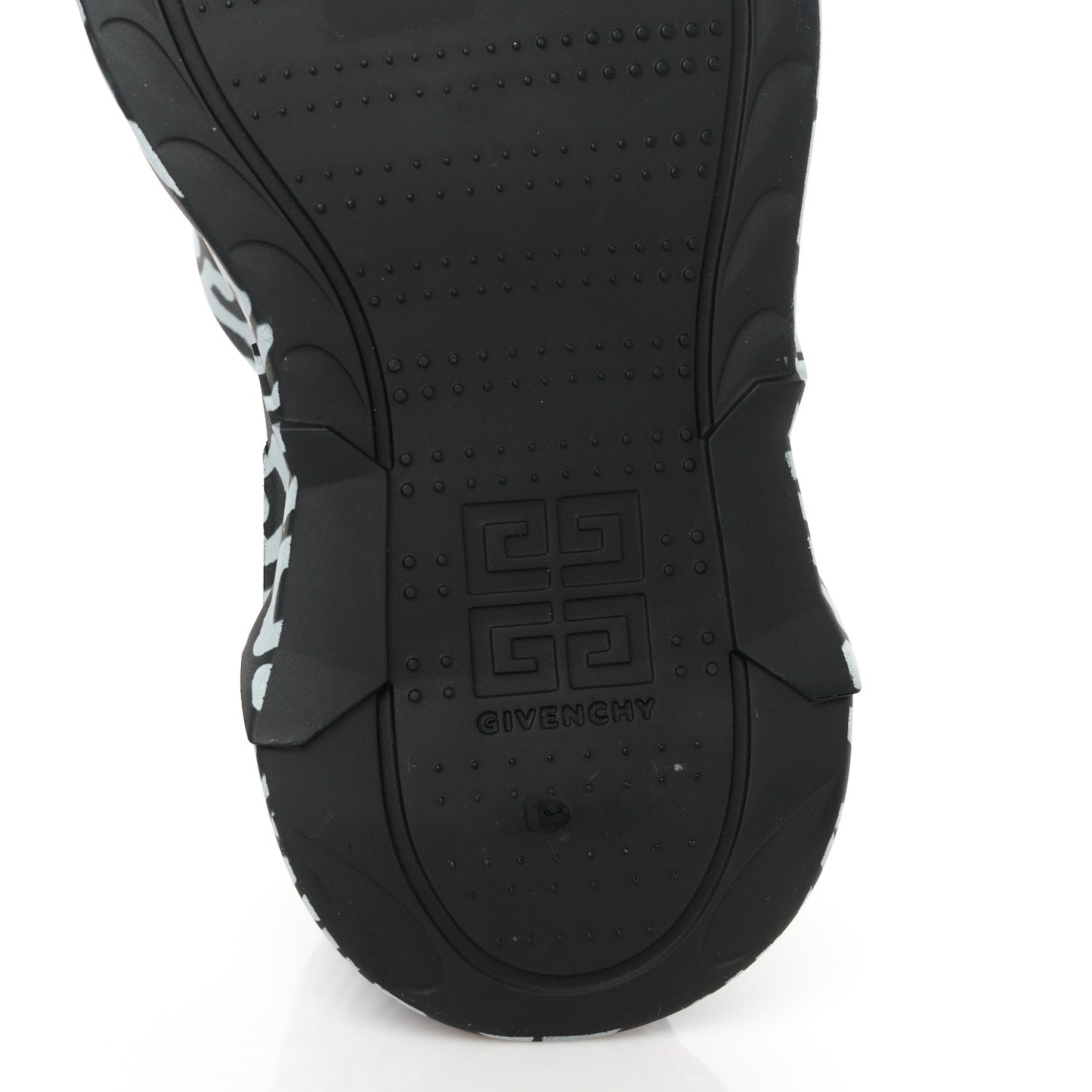 Rubber 4G Print Marshmallow Wedge Slides 38 Black White