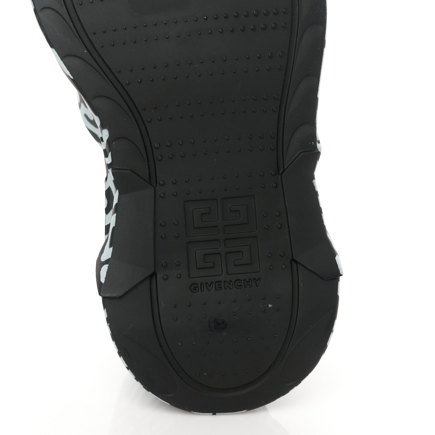 Givenchy Rubber 4G Print Marshmallow Wedge Slides 38 Black White 6 of 8