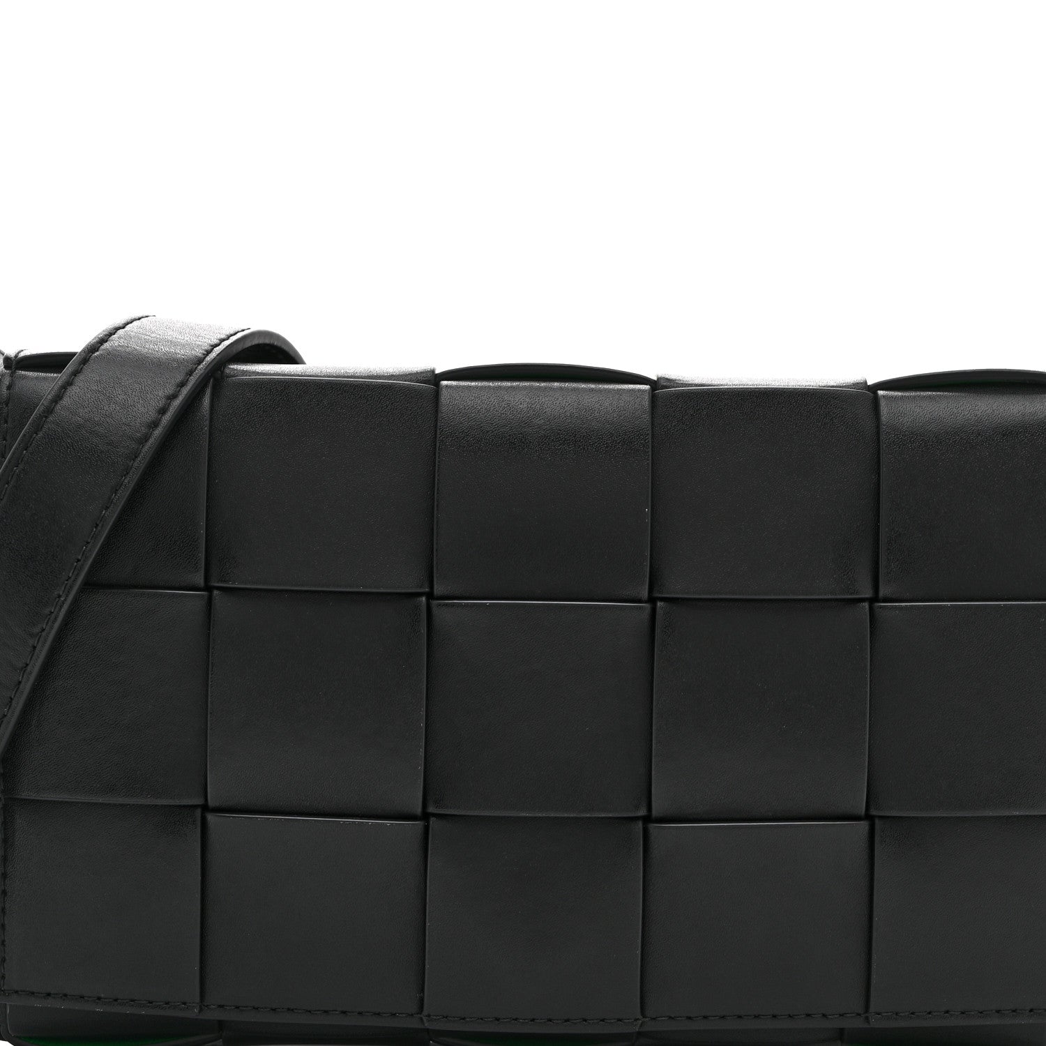 Bottega Veneta Nappa Maxi Intreccio Cassette Bag Black  Parakeet 9 of 11