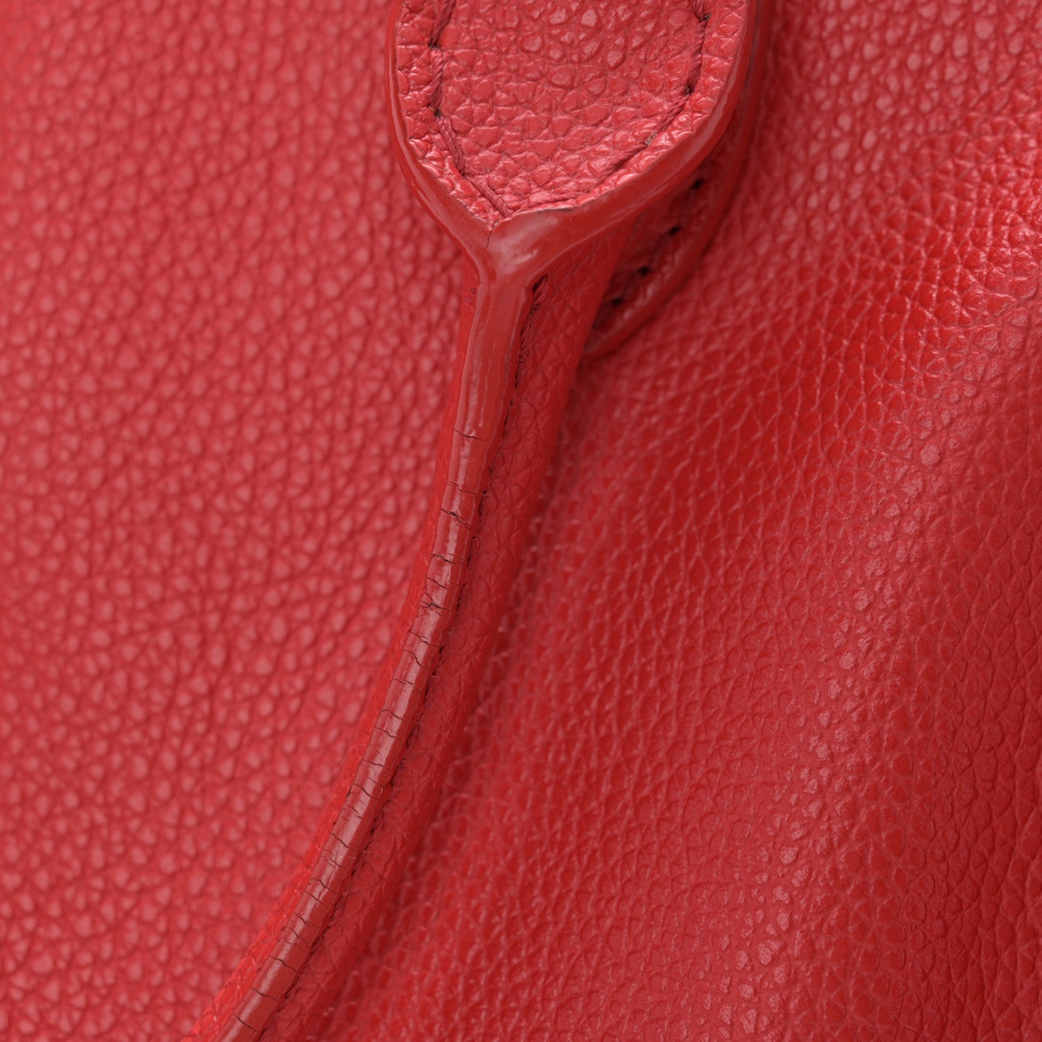 Alexander McQueen Pebbled Calfskin Small Skull Padlock Zip Around Tote Red 11 of 19