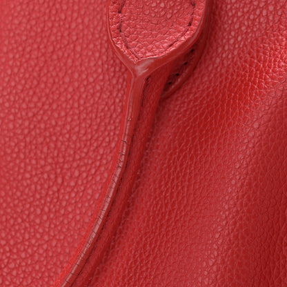Alexander McQueen Pebbled Calfskin Small Skull Padlock Zip Around Tote Red 11 of 19