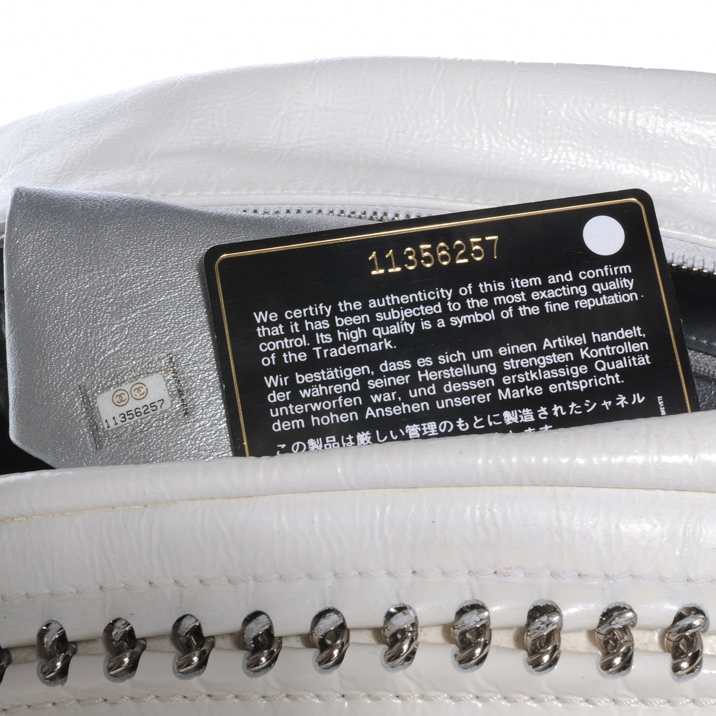 Patent Luxe Ligne Large Bowler White