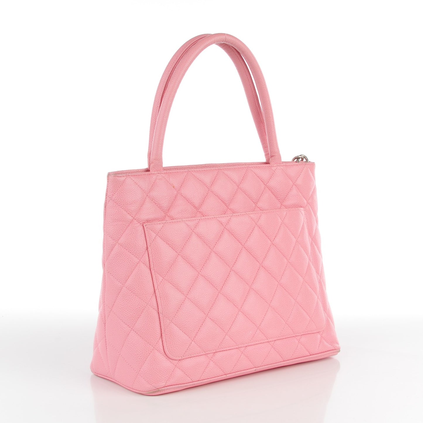 Caviar Quilted Medallion Tote Light Pink