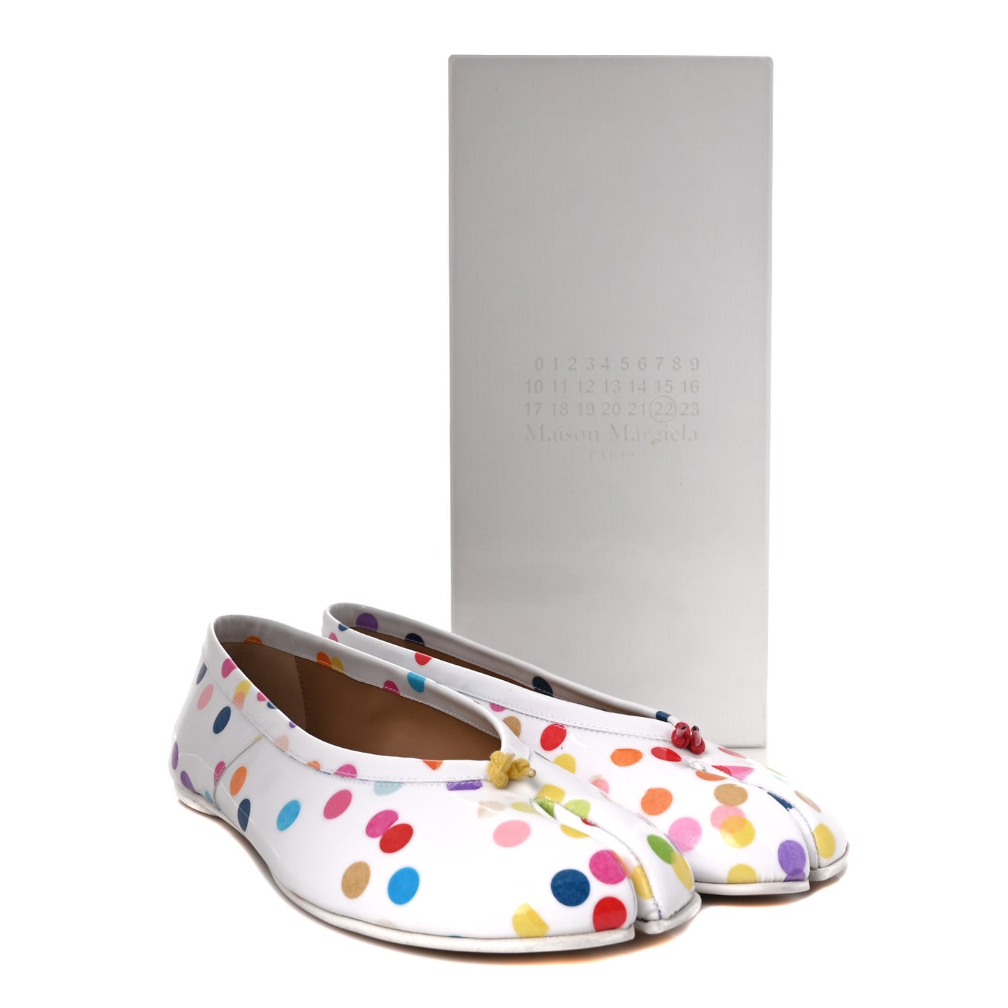 PVC Confetti Printed Tabi Ballerina Flats 37 Multicolor