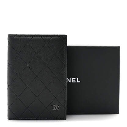 Chanel Grained Calfskin Quilted Passport Holder Wallet So Black 8 of 8