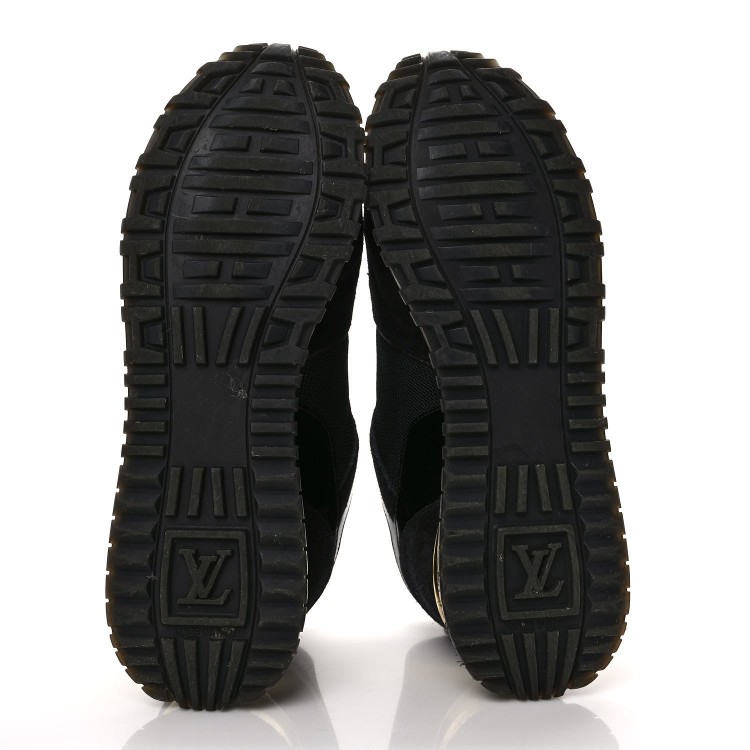 Louis Vuitton Suede Monogram Run Away Sneakers 38.5 Black 6 of 9