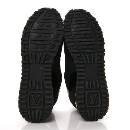 Louis Vuitton Suede Monogram Run Away Sneakers 38.5 Black 6 of 9