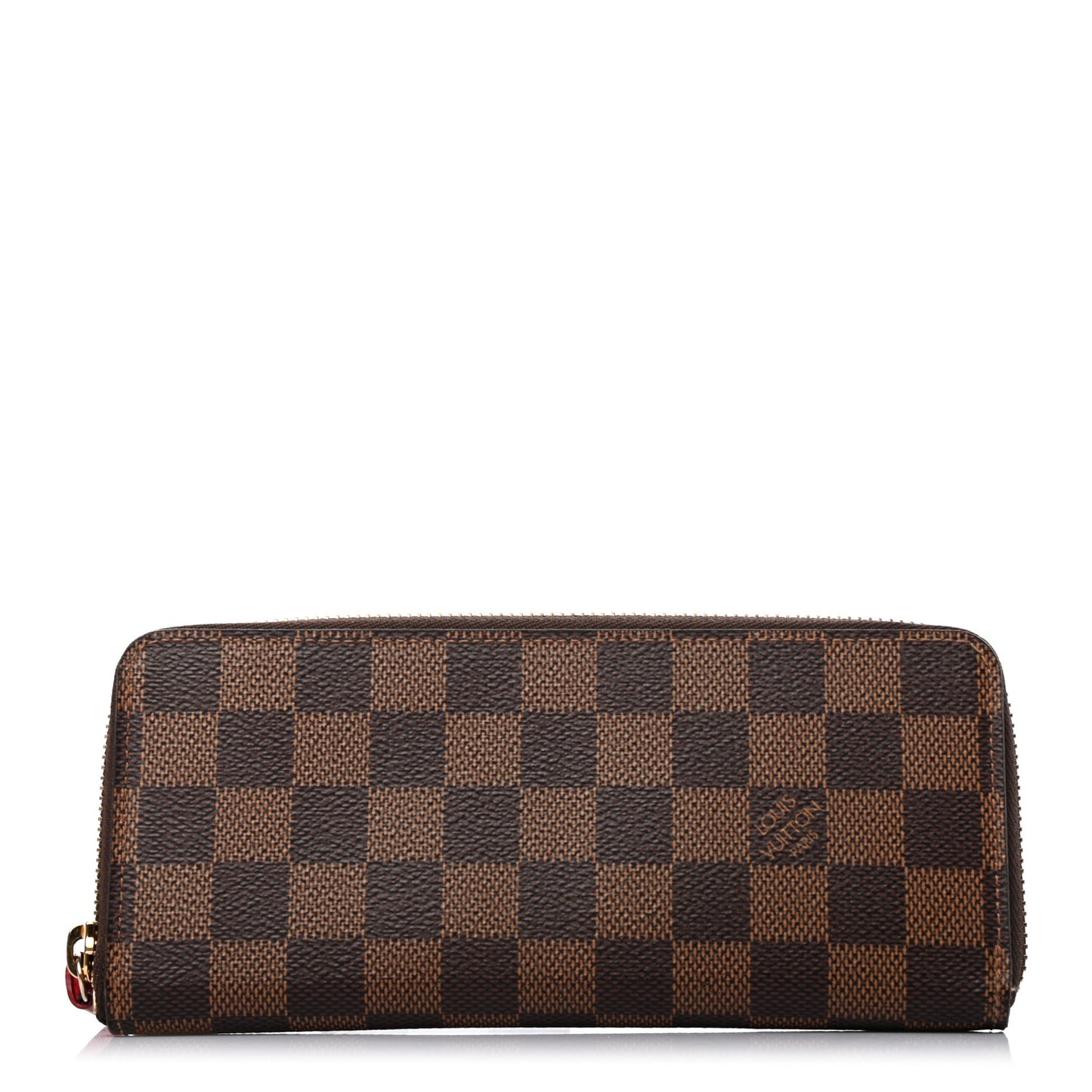Damier Ebene Clemence Wallet Cherry