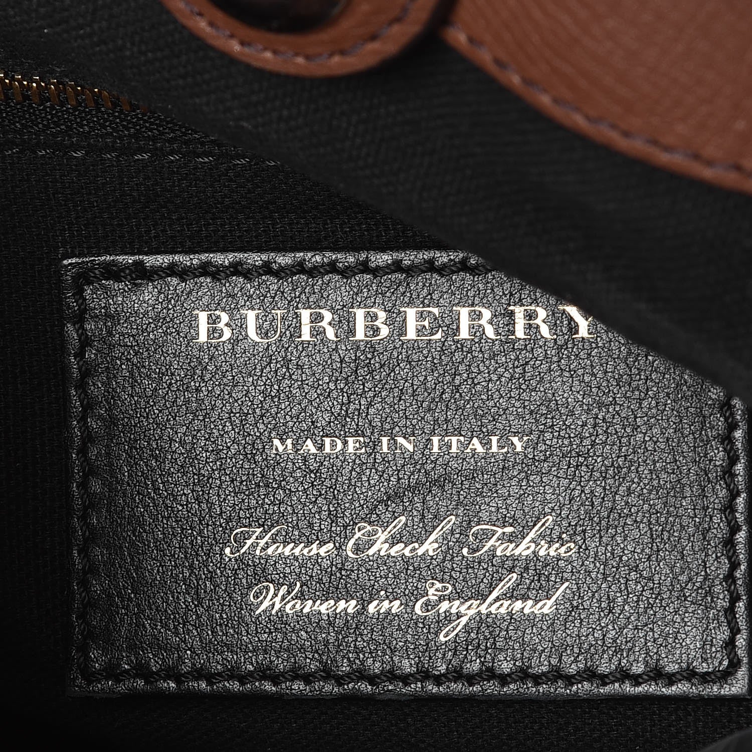 Burberry Grainy Calfskin House Check Small Canterbury Tote Tan 9 of 27