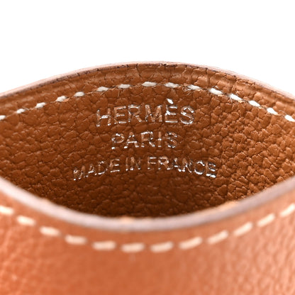 Hermes Epsom Diabolo Card Holder Case Gold 6 of 7