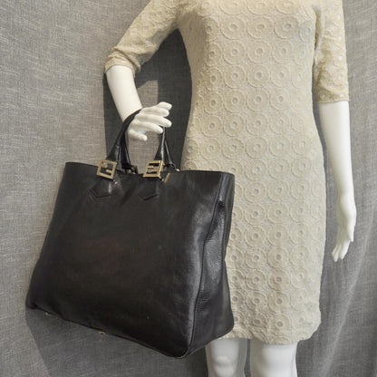 Fendi Leather Twins Tote Black 4 of 12