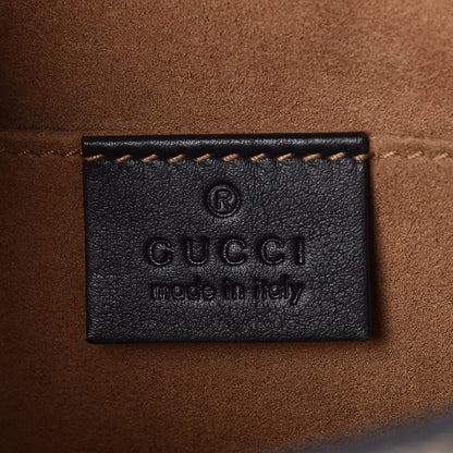 Gucci GG Supreme Monogram Web Medium Padlock Messenger Shoulder Bag Black 8 of 9