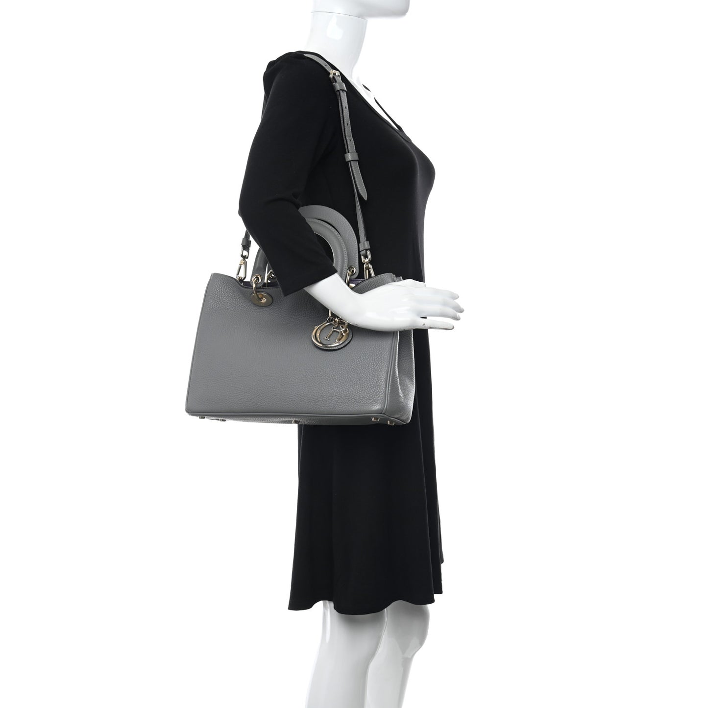 Bullcalf Medium Diorissimo Tote Gris
