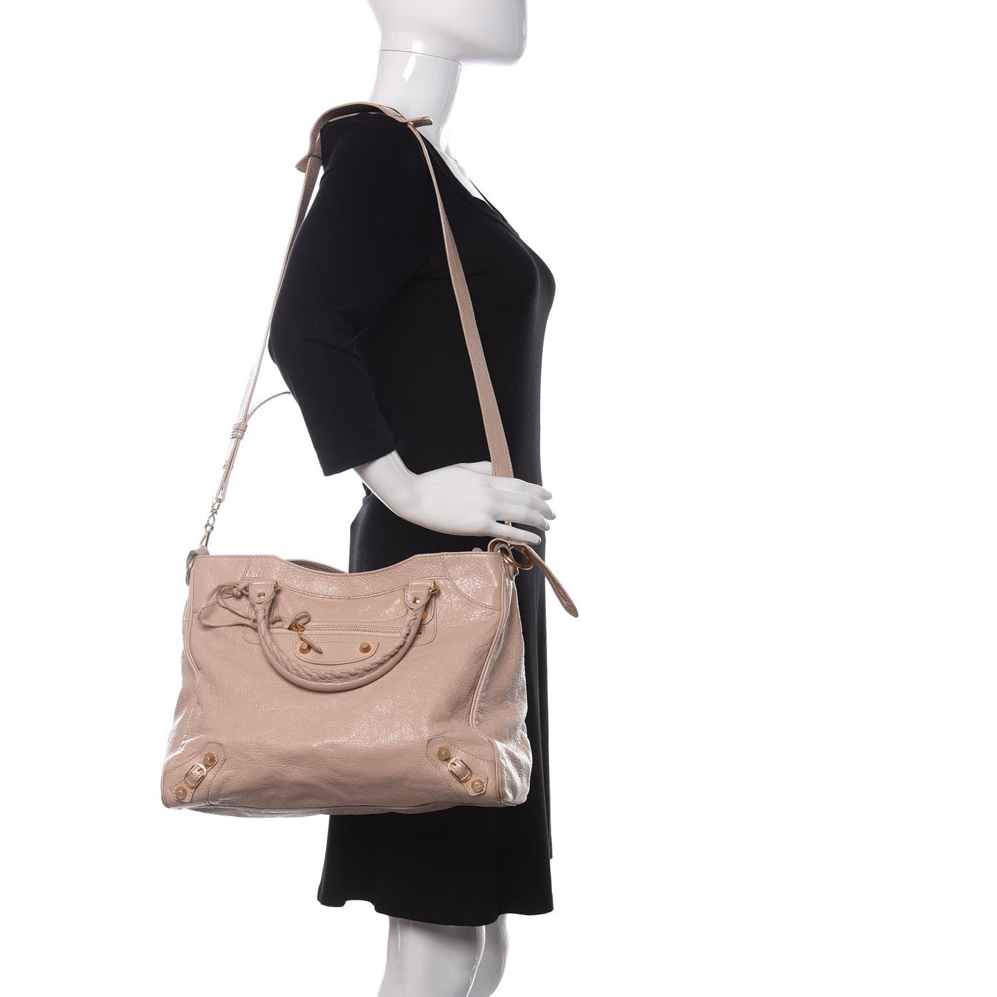 Agneau Giant 12 Gold Hardware Velo Rose Aubepine Rose Light