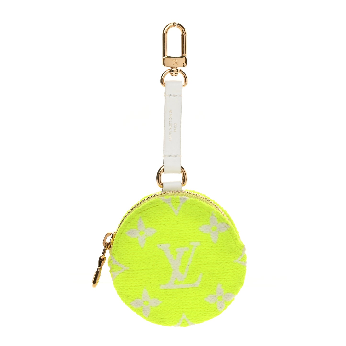 Fabric LV Match Ellipse BB Round Coin Purse Yellow