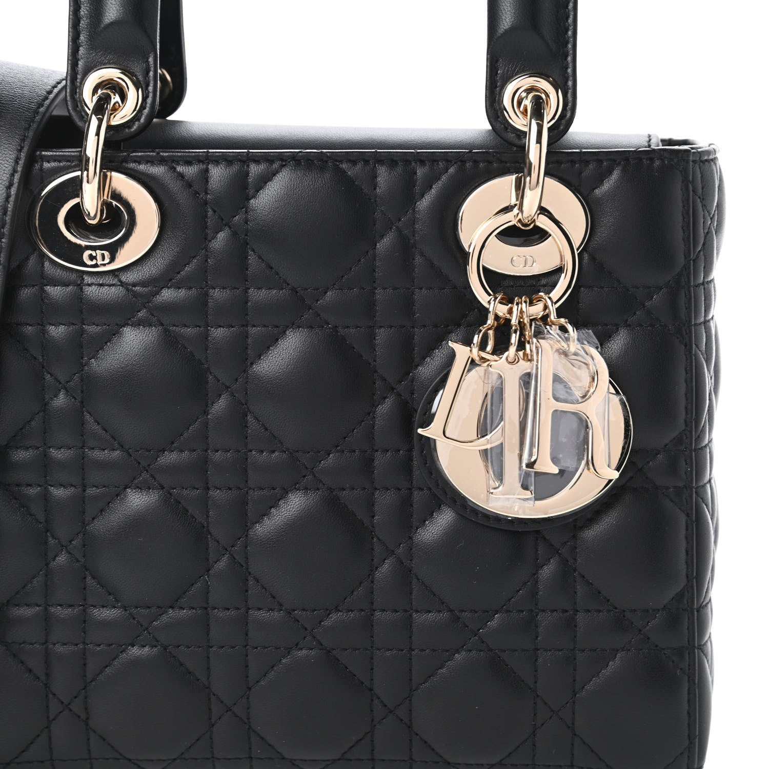 Christian Dior Lambskin Cannage Small My ABCDior Lady Dior Black 10 of 11