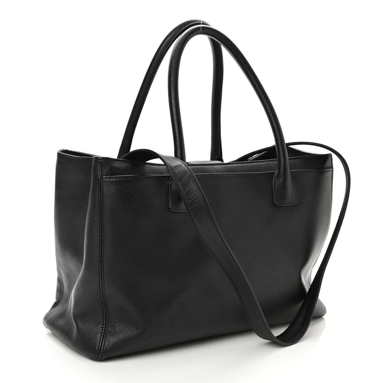 Chanel Calfskin Cerf Executive Shopper Tote Black 3 of 10