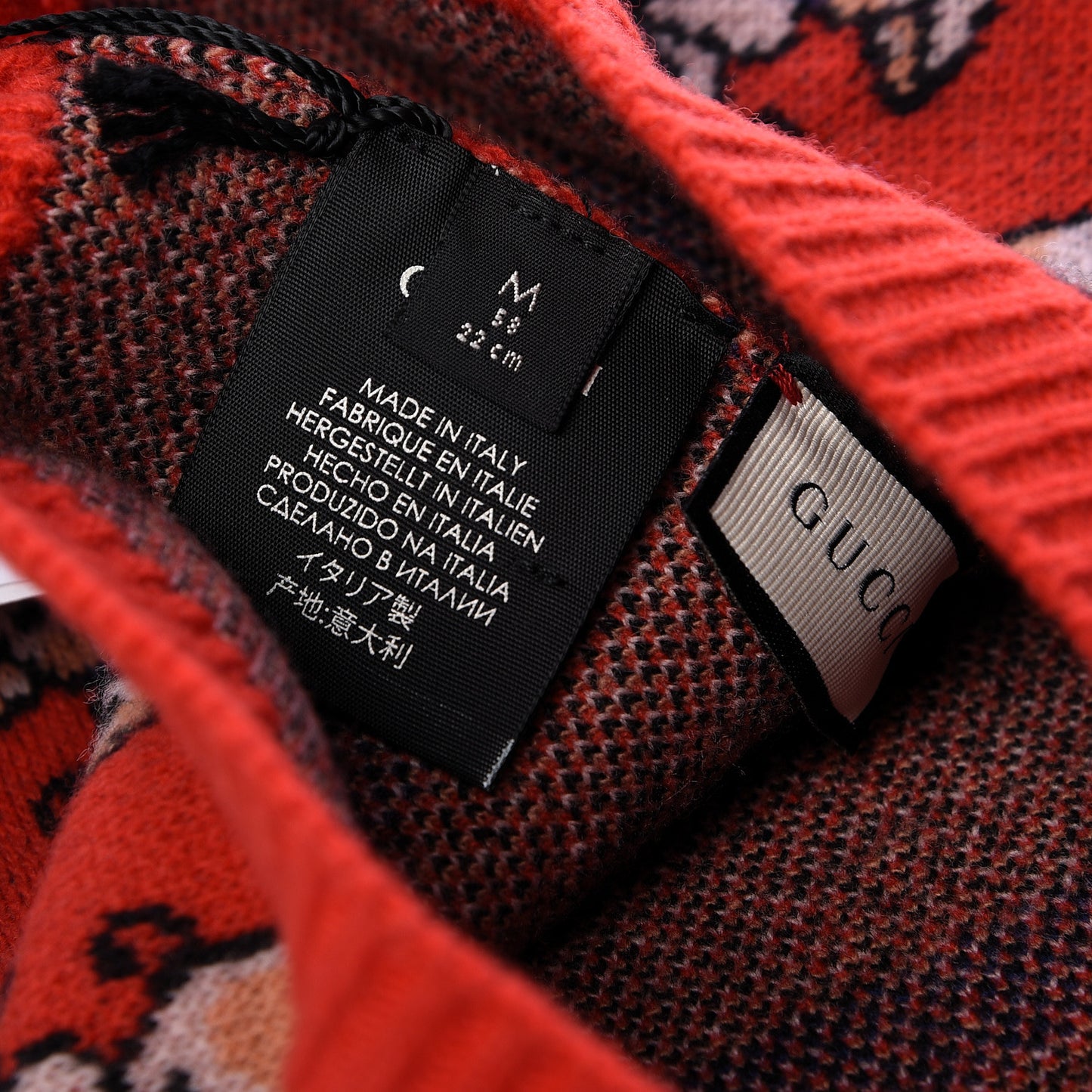 Wool Tricot Happy G Hat M Flame Pink