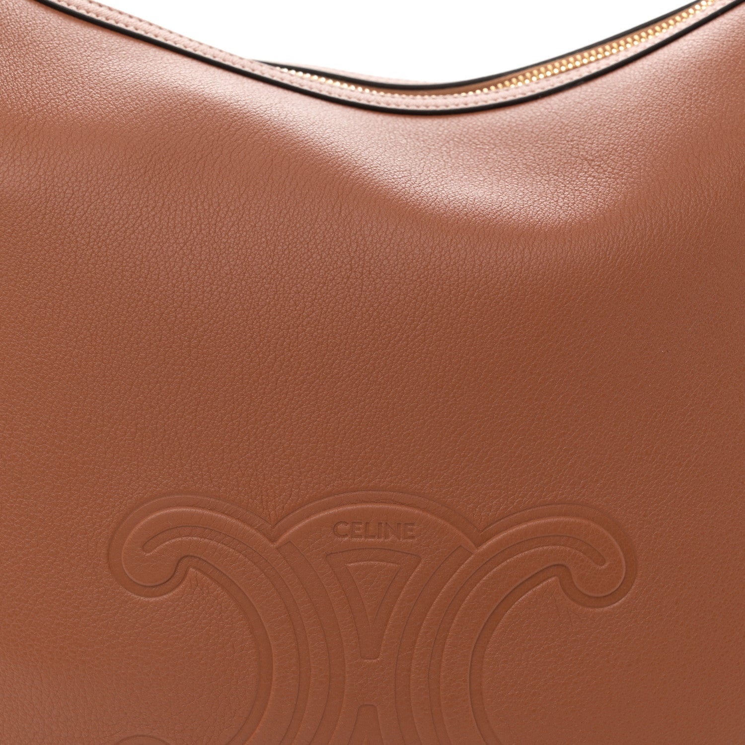 Celine Supple Calfskin Large Triomphe Heloise Shoulder Bag Tan 10 of 12