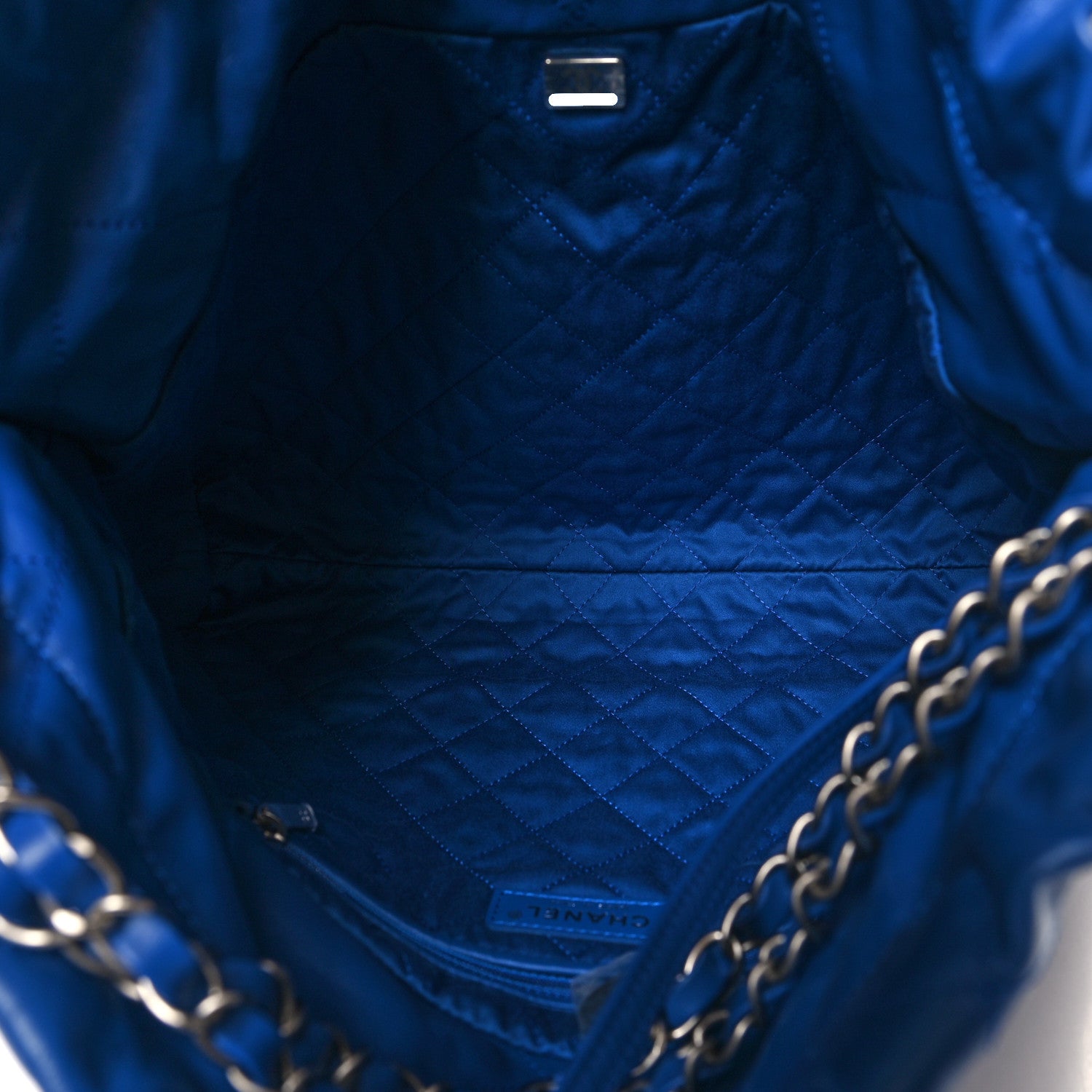 Chanel Shiny Calfskin Quilted Chanel 22 Blue 6 of 12
