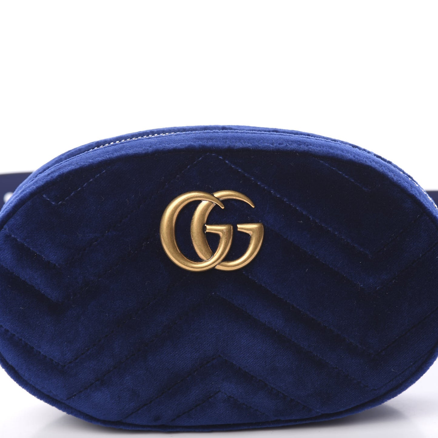 Velvet Matelasse GG Marmont Belt Bag 75 30 Cobalt Blue