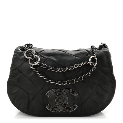 Chanel Iridescent Calfskin Glint Flap Black 1 of 10
