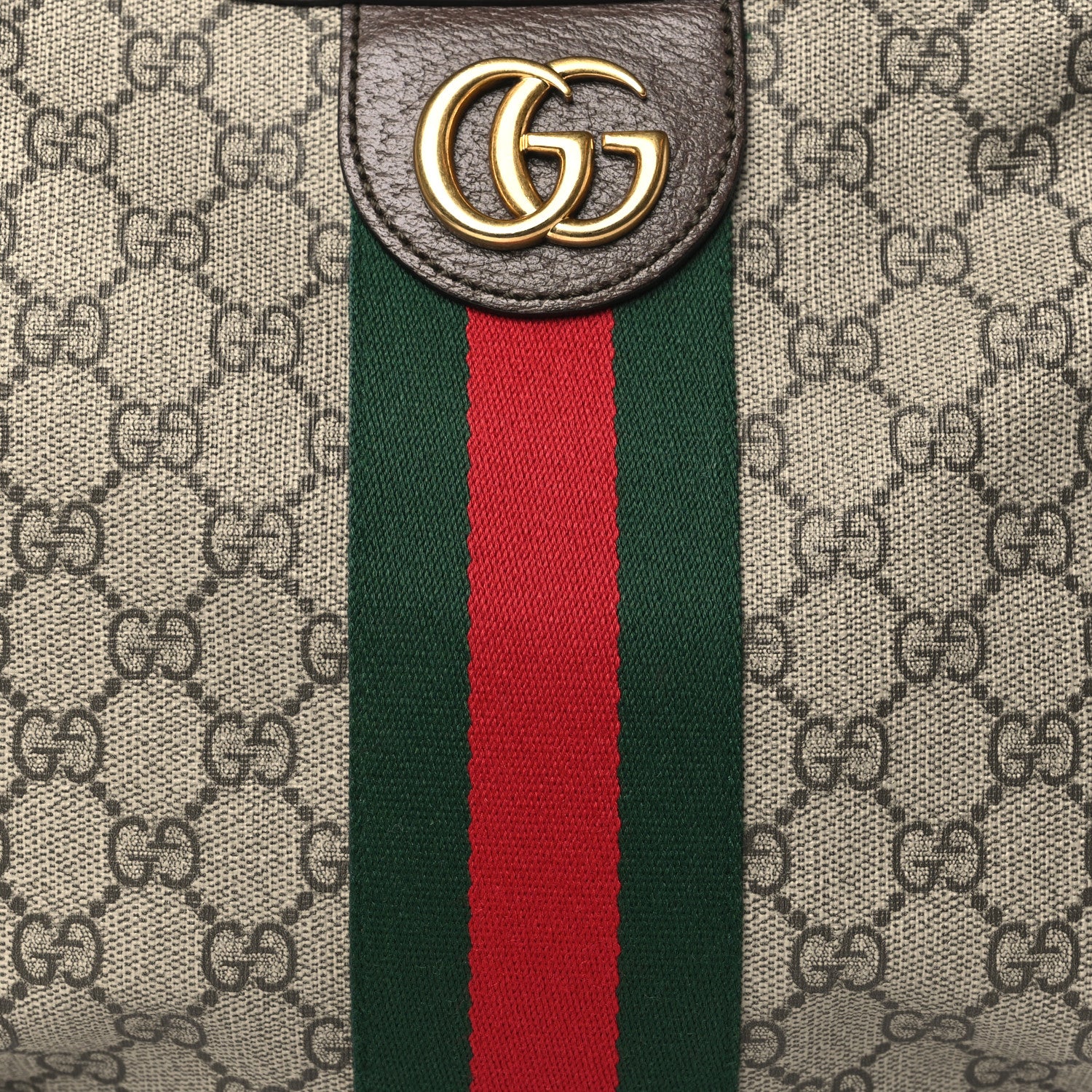 Gucci GG Supreme Monogram Web Small Ophidia Half Moon Hobo Brown 8 of 14