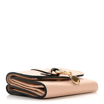 Chloe Grained Calfskin Alphabet Mini Trifold Wallet Cement Pink 4 of 8