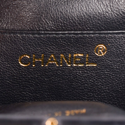 Chanel Lambskin Quilted Evening Bag Black 6 of 9